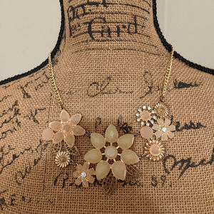 Gold and Pink Statement Necklace